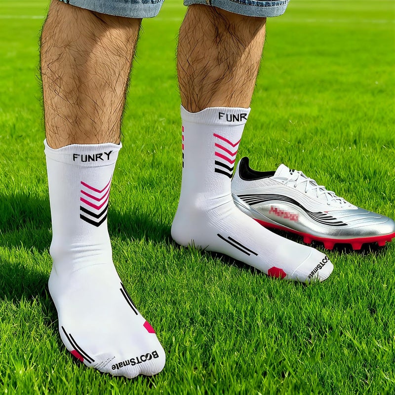 FUNRY Store جوارب كرة القدم BOOTSmate غير القابلة للانزلاق، جوارب كرة قدم قابلة للتنفس للجري وكرة السلة، تناسب الجنسين للرجال والنساء - Image 3